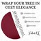 FabricLA 48" Burgundy Faux Fur Christmas Tree Skirt - Fluffy Plush Tree Skirt (121cm) for Holiday Decorations